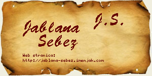 Jablana Šebez vizit kartica